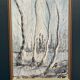 Mid Century Scandinavian Oil Painting – Trees By Gunnar Lundén Vintage & Framed 42 × 57 Cm