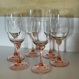Set of 6 two-tone pink stemmed glasses Luminarc Véronèse