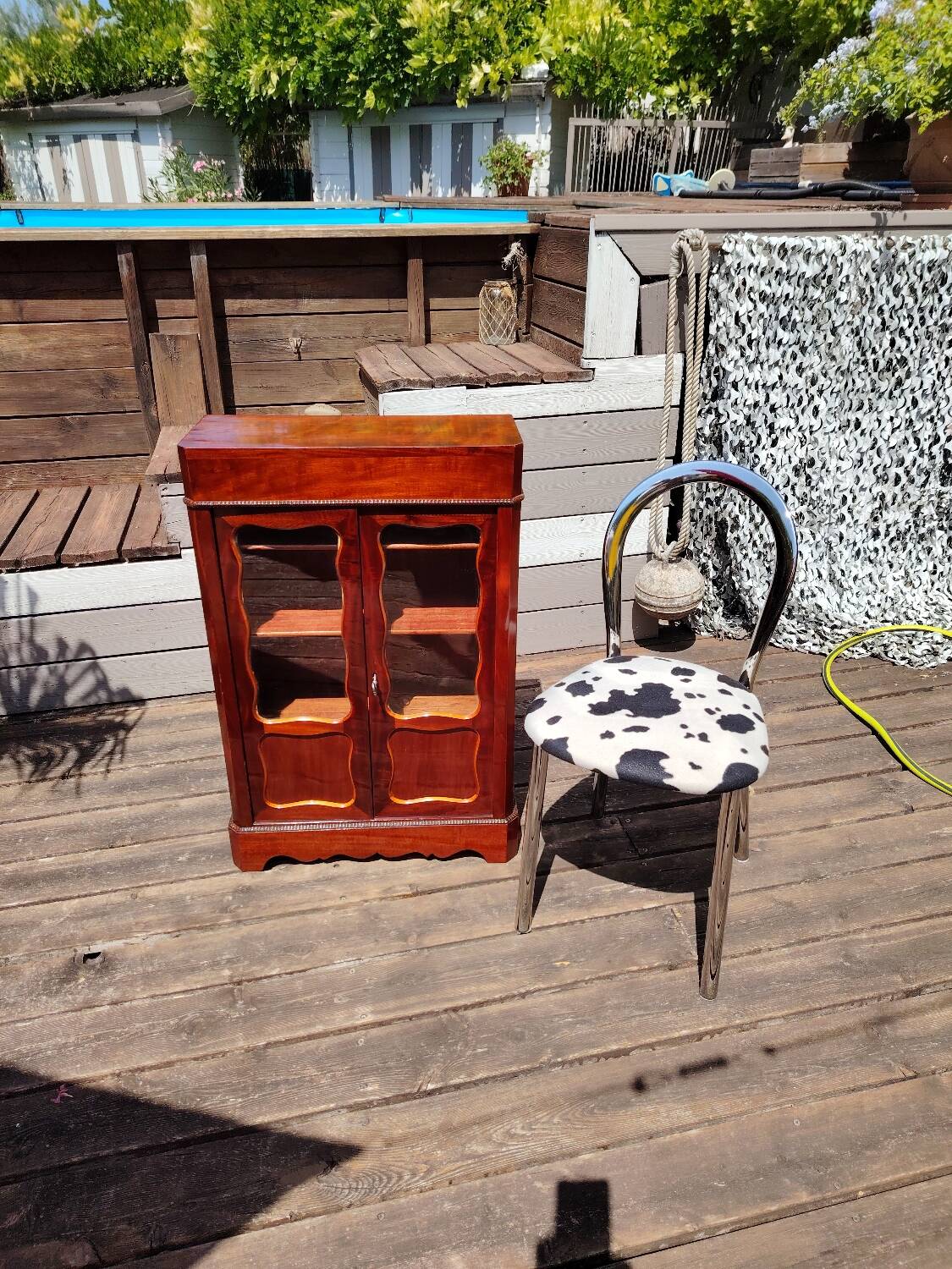 Petite vitrine acajou 19em