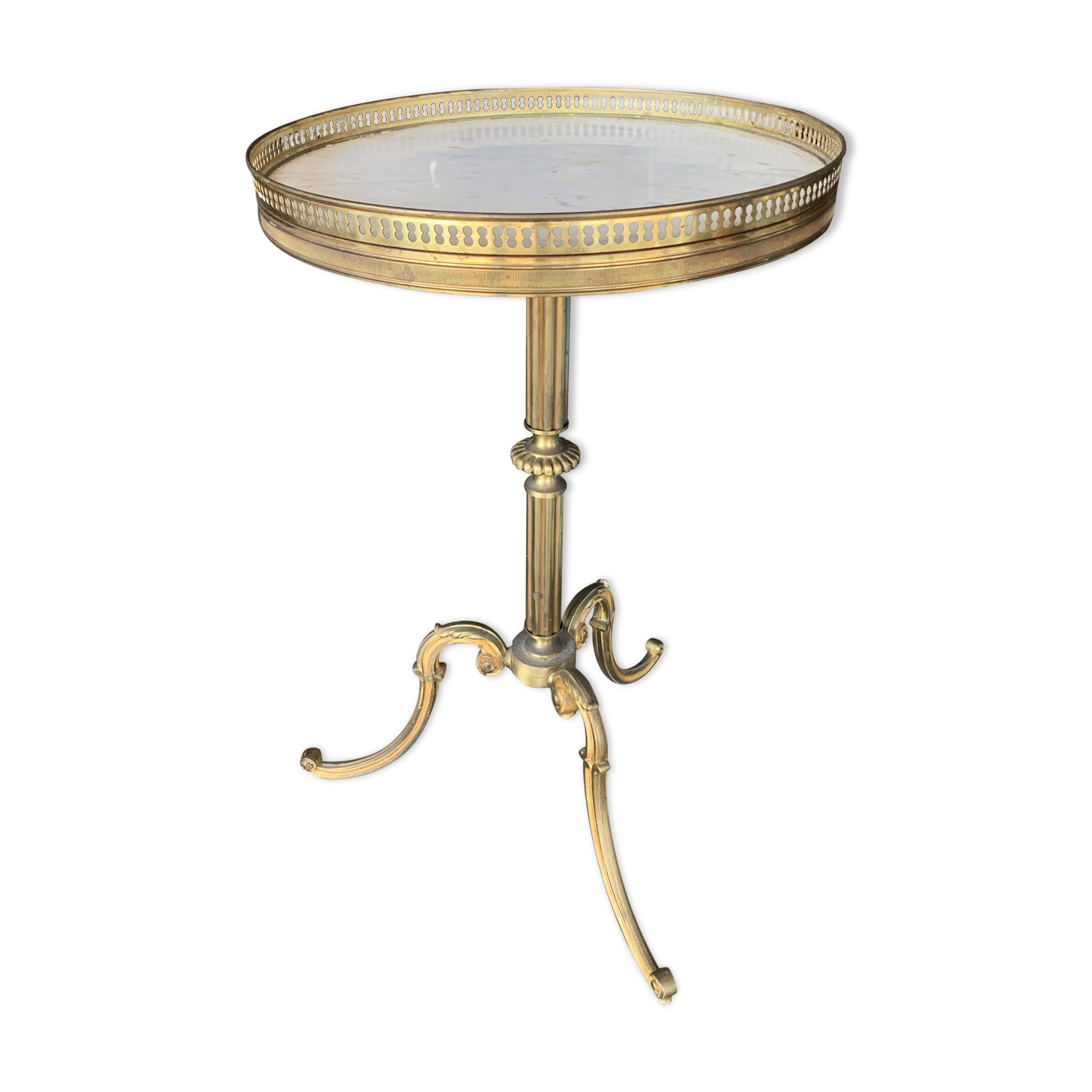 Louis XVI bronze and brass console