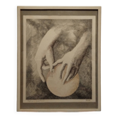 Drawing on paper by Paul Conté