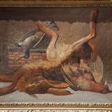 Peinture nature morte gibier, peinture encadrée, peinture ancienne