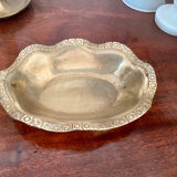Vintage brass basket tray