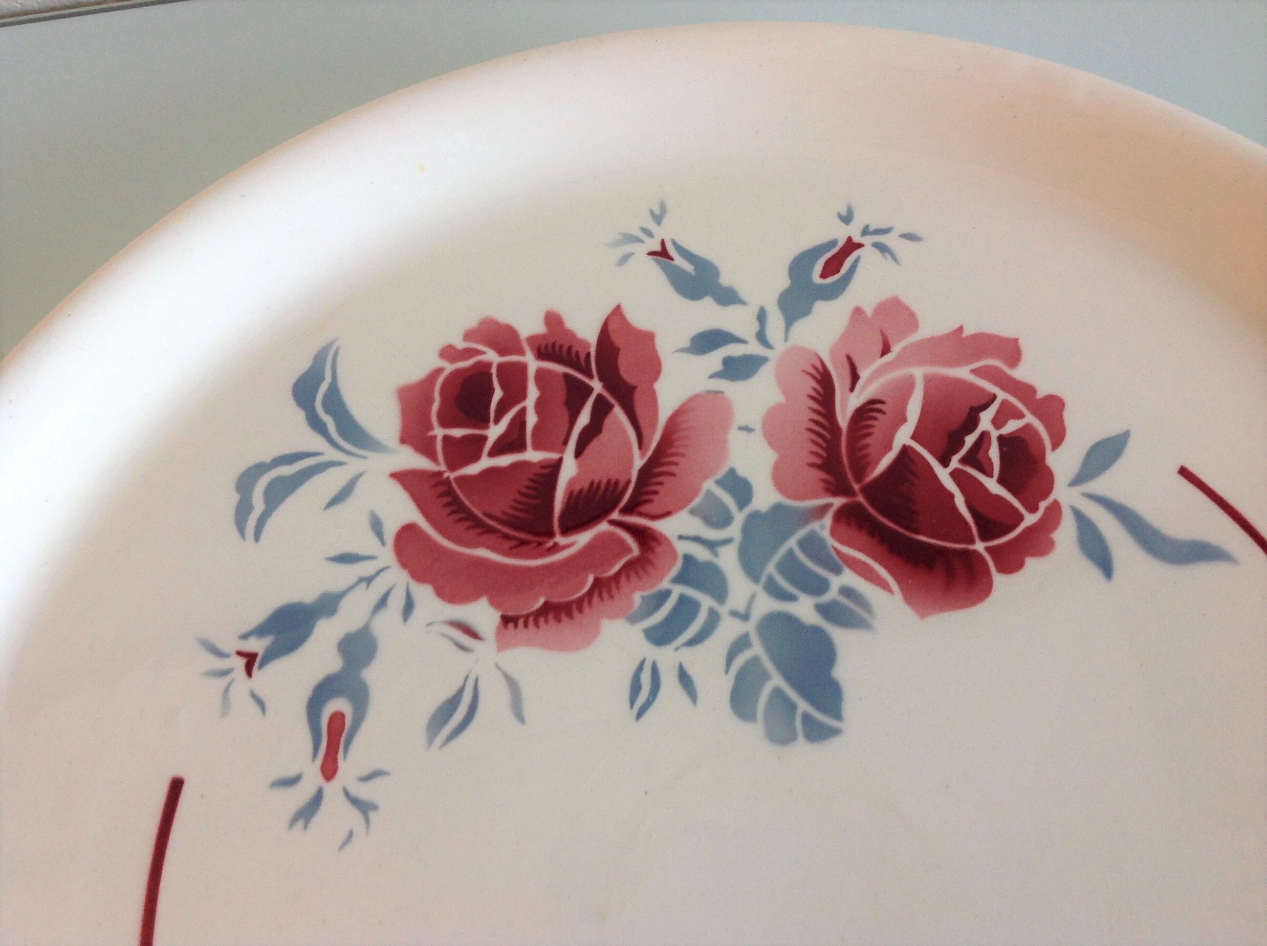 Pie dish décor Strasbourg faienceries of Badonvillers 50/60