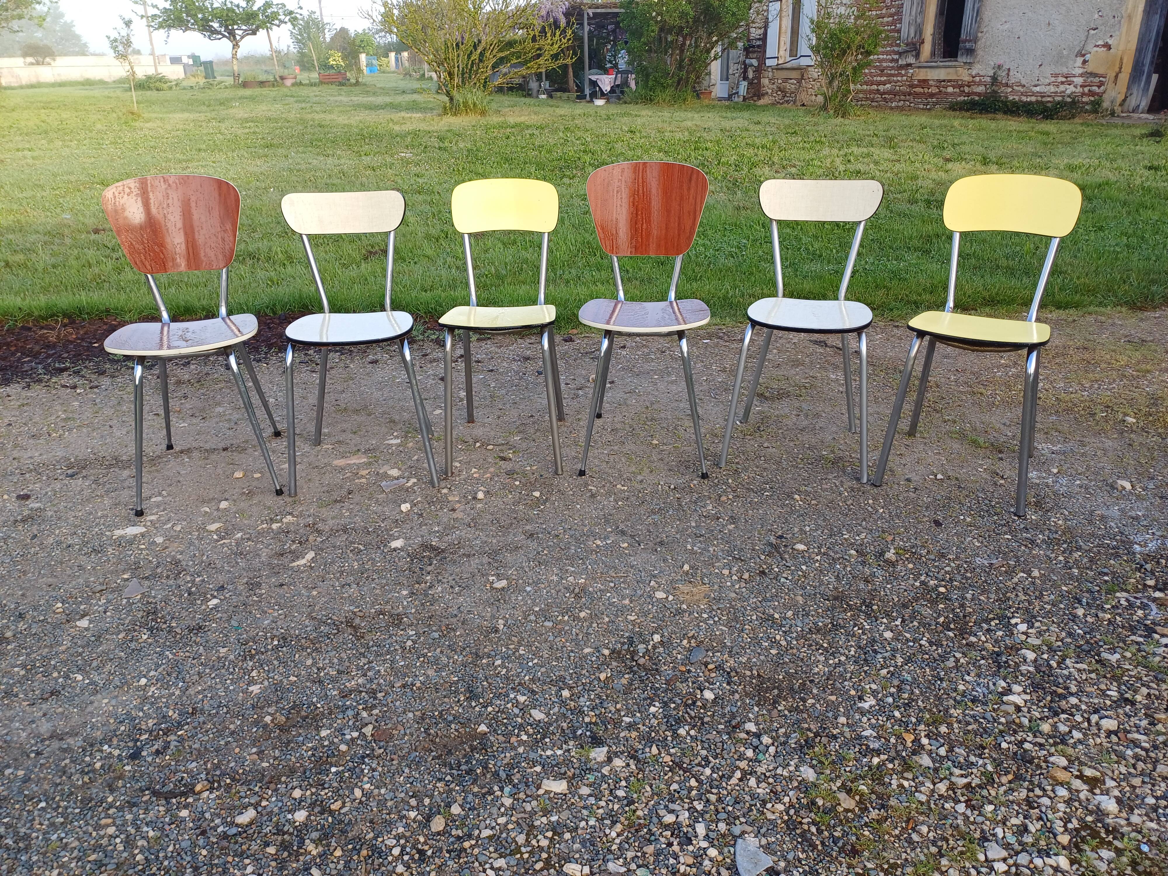 6 Vintage Formica Chairs