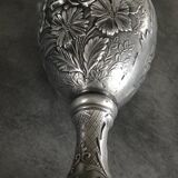 Ewer, Mauro Manetti art foundry, floral embossed decoration and bird's head handle
