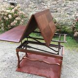 Modular vintage oak coffee table with Albert Ducrot's magical system