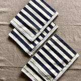 Blue striped napkins