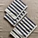Blue striped napkins