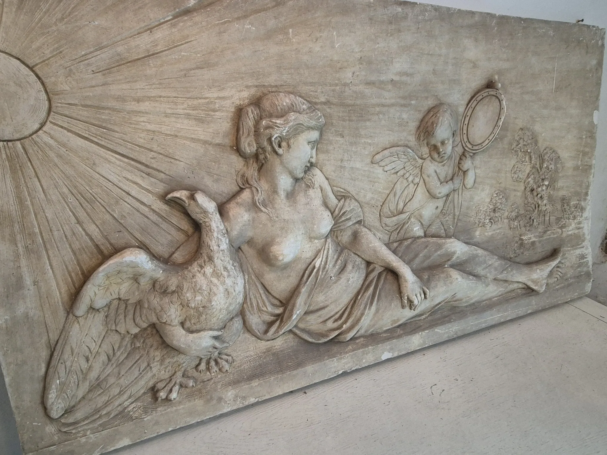 Plaster bas-relief of Venus