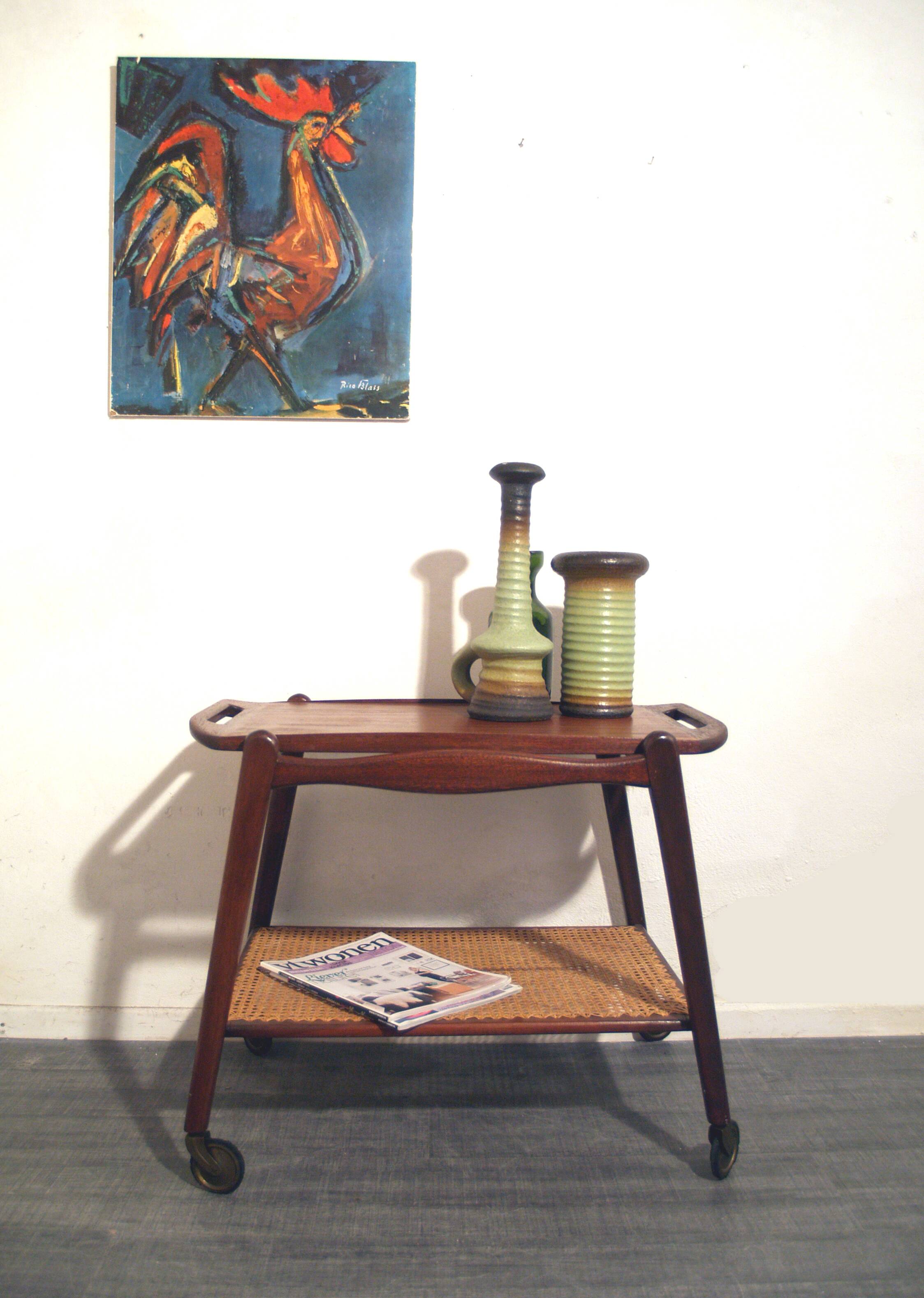 1950s Danish trolley serving cart