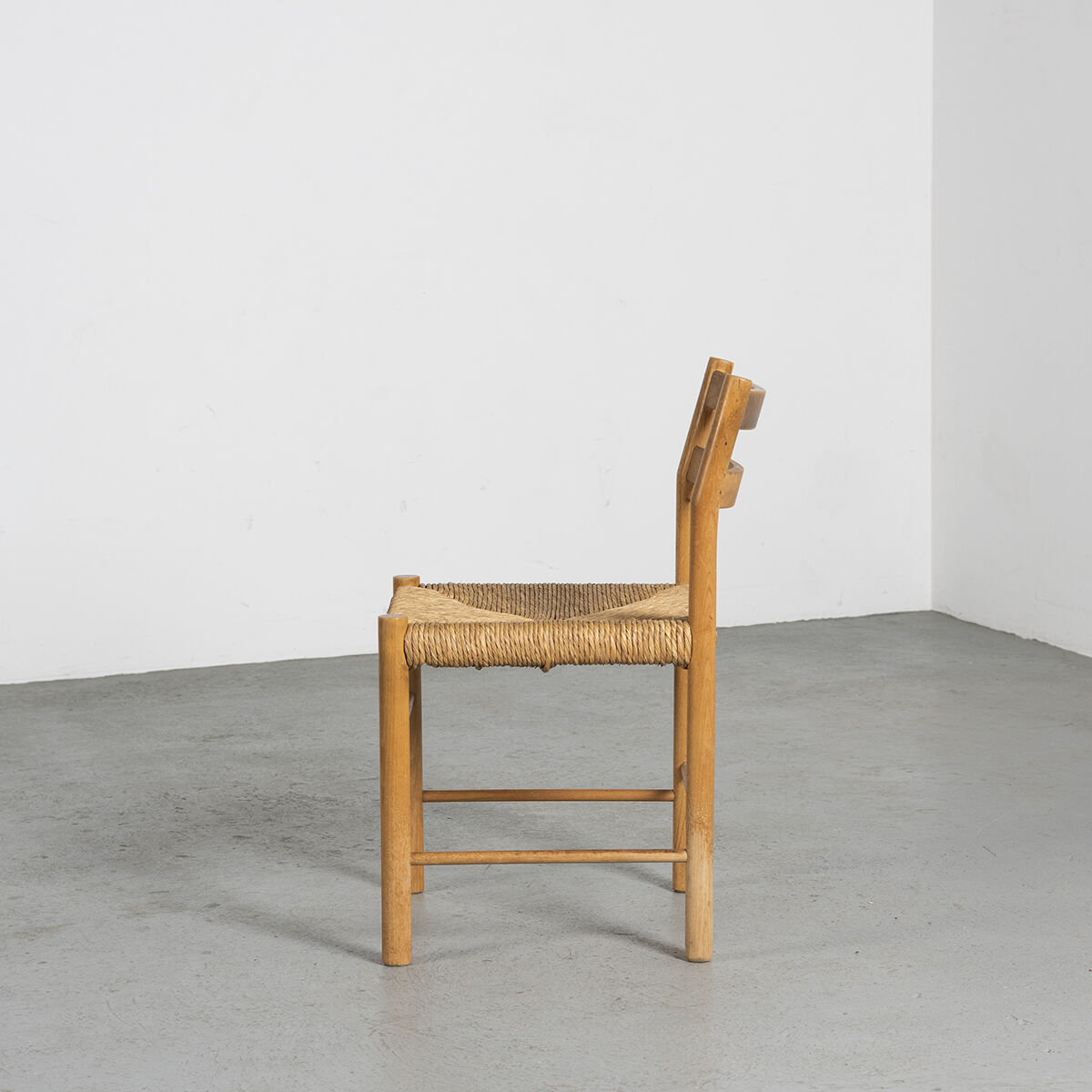 Solid beech chairs and rope