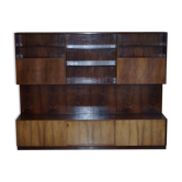 Bibliothèque Buffet Bar en Bois Dur Danois Milieu du Siècle 1960