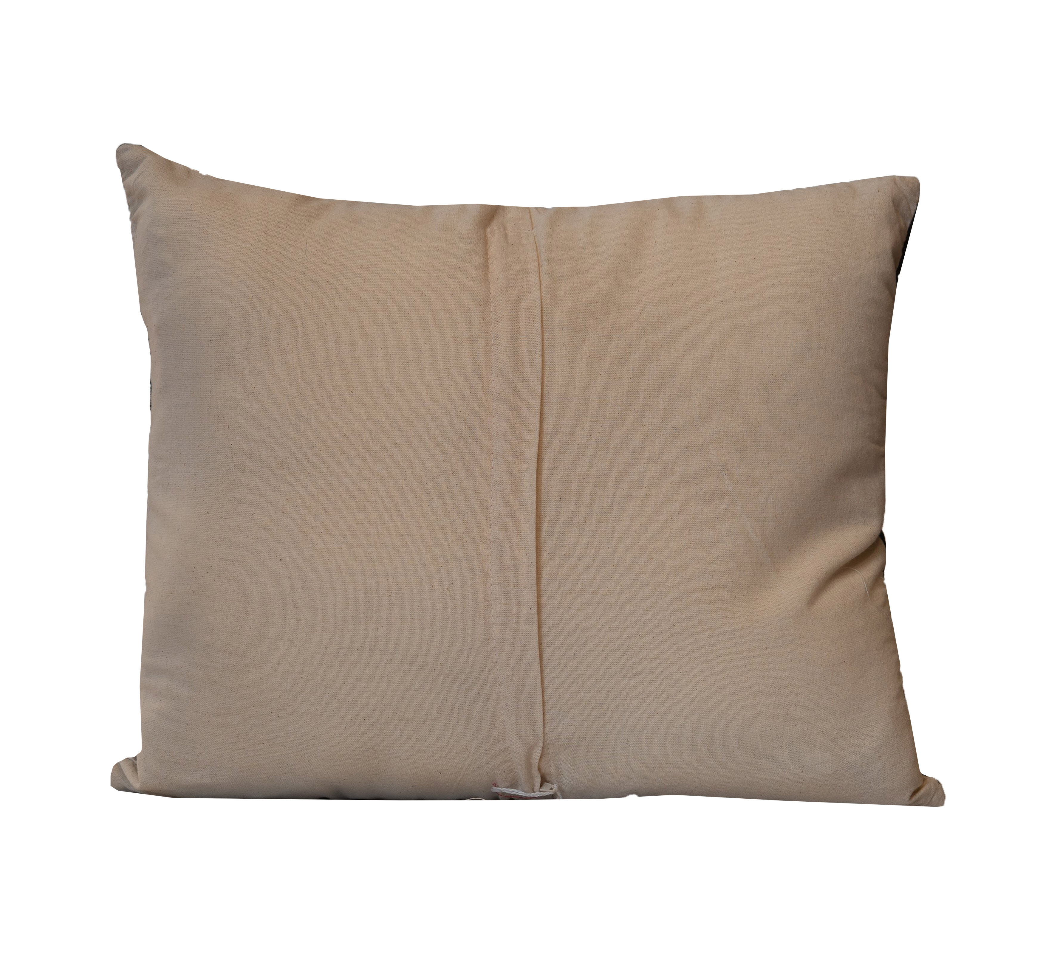 Black ivory Silk Spotted Cushion Cover