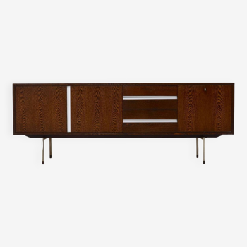 Dutch Minimalist Wenge Wooden Sideboard by Tijsseling 1970s