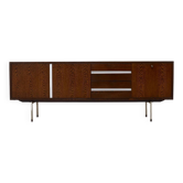 Dutch Minimalist Wenge Wooden Sideboard by Tijsseling 1970s
