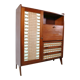 Rattan secretary cabinet 1960