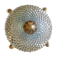 Glass and brass ceiling light