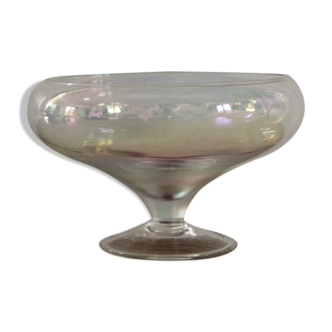 Old iridescent glass cup