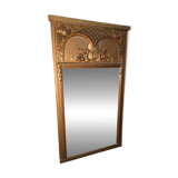 Art Deco gilded trumeau, bevelled mirror
