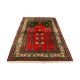 Distressed Turkish Rug 117x88 cm Vintage Shabby, Wool Tribal Red, Green Small