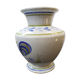 Old vase quimper henriot ceramic white décor blue rooster vintage