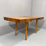Table à manger réglable en noyer par Setona, années 1950, Tchécoslovaquie