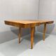 Table à manger réglable en noyer par Setona, années 1950, Tchécoslovaquie