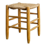 French Mid Century Wooden "N17" Stool by Charlotte Perriand, 1960s