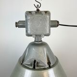 Industrial explosion proof lamp with aluminium shade from polam, 1970s