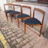 4 Hans Olsen "roundette" chairs by Frem Rolje 1960