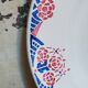 Nine Sarreguemines earthenware dessert plates, Brunoy service, 1940s