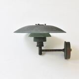 A set of two ph 4.5 copper wall lamps by poul henningsen for louis poulsen, denmark 1980s.