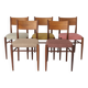 5 Lübke Chairs 1960s Germany Vintage