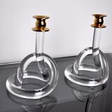 Pair of candle holder Dorothy Thorpe, lucite, 1970