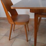 Extension table in Walnut Cesky Nabytek, Vintage Czech 1950 s