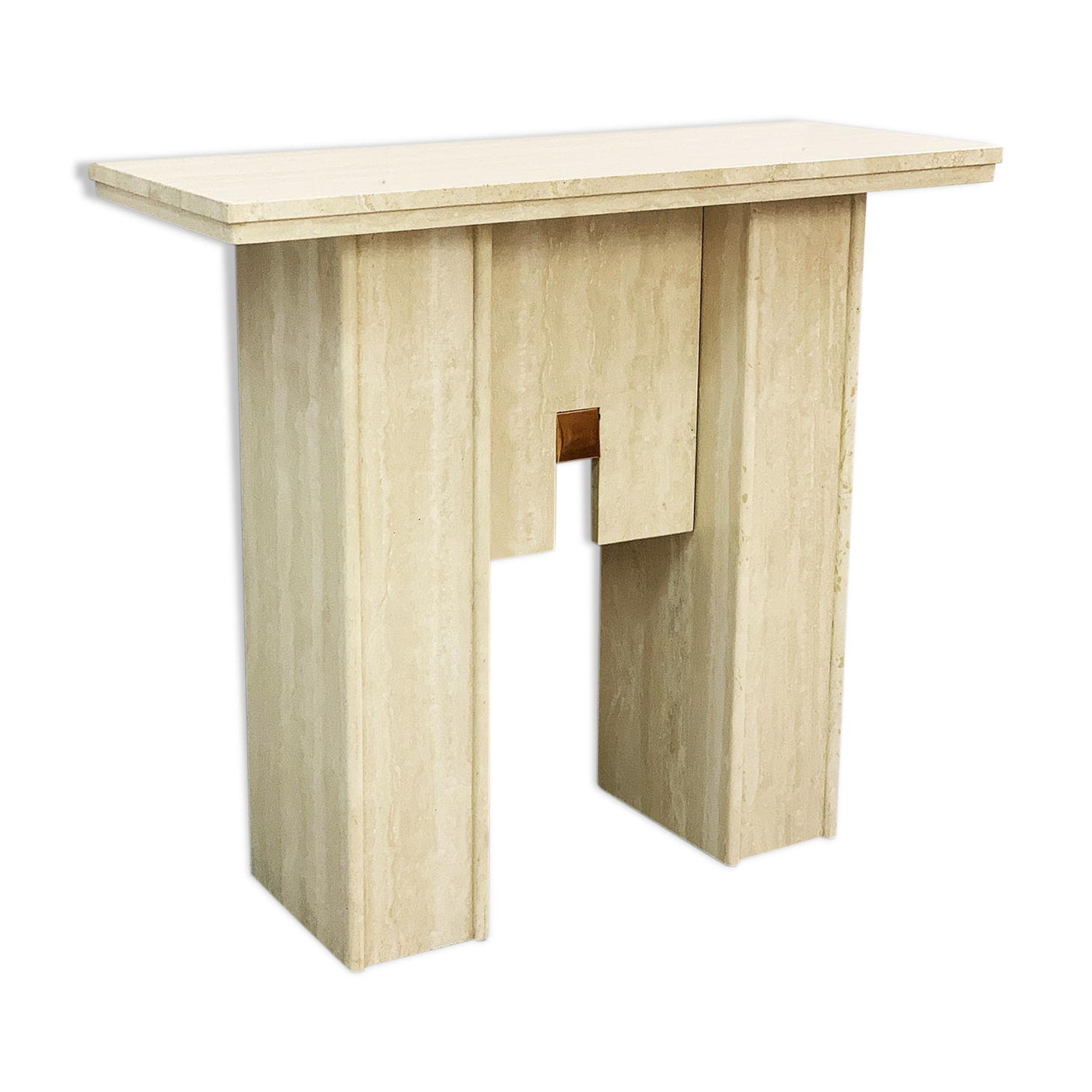 Console in travertine, 1970s
