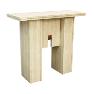 Console in travertine, 1970s