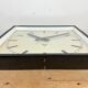 Dark grey square wall clock from pragotron, 1960s