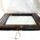 Antique small Louis-Philippe mercury mirror, vintage barber's mirror.