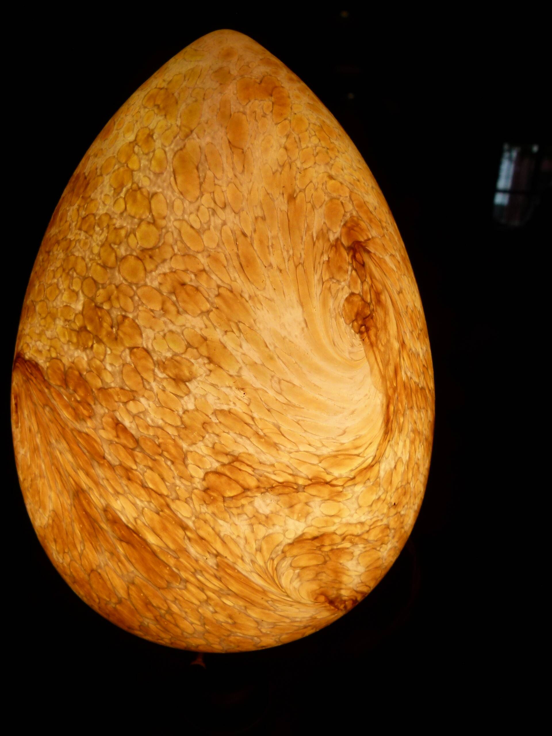 Lampe de table Candia papillon en verre Loetz