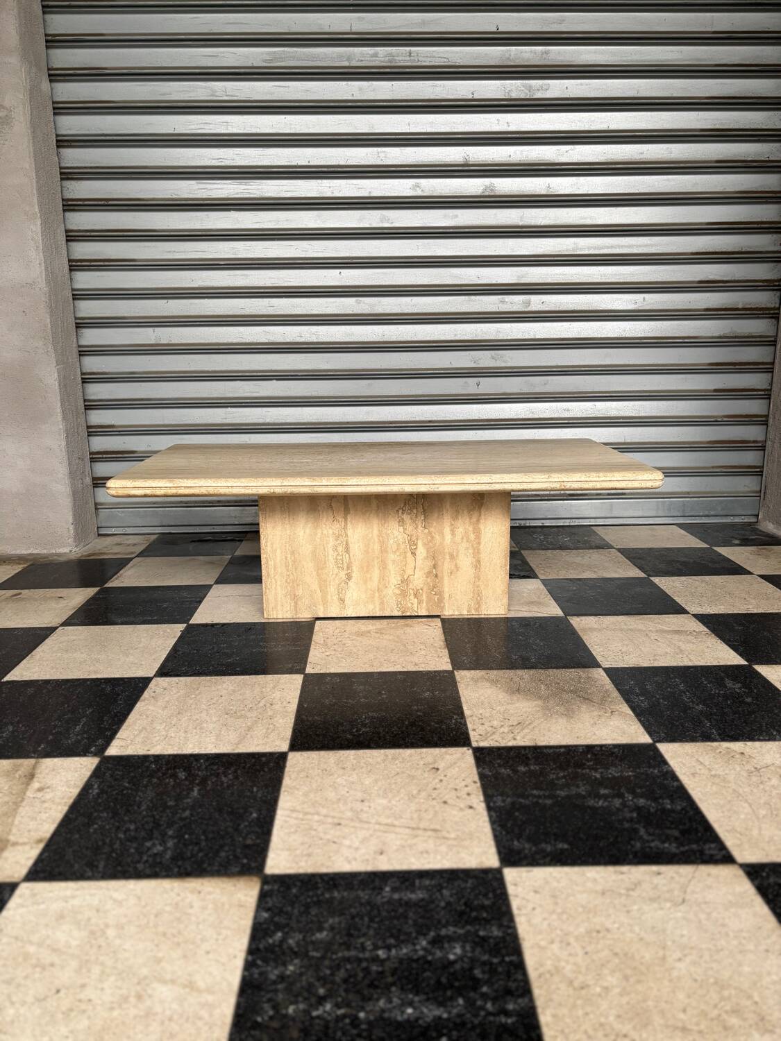 Vintage travertine coffee table