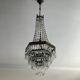 Lustre Montgolfière en laiton et pampilles