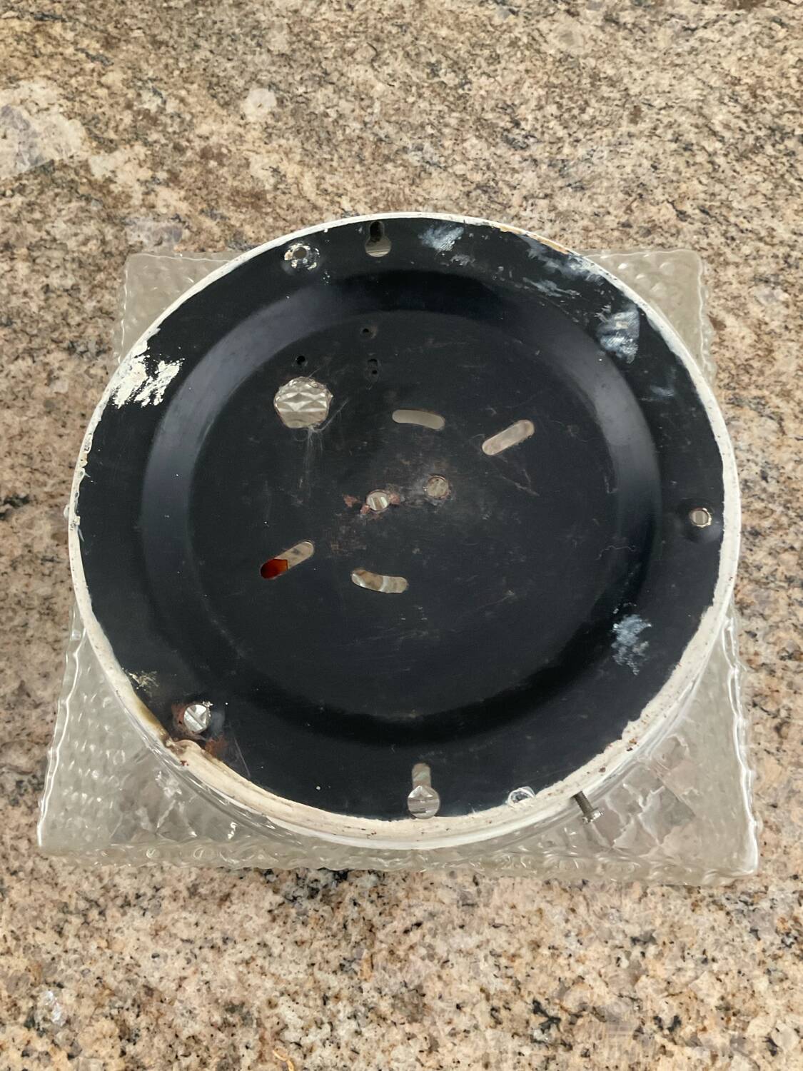 Vintage 70s molded glass wall lamp