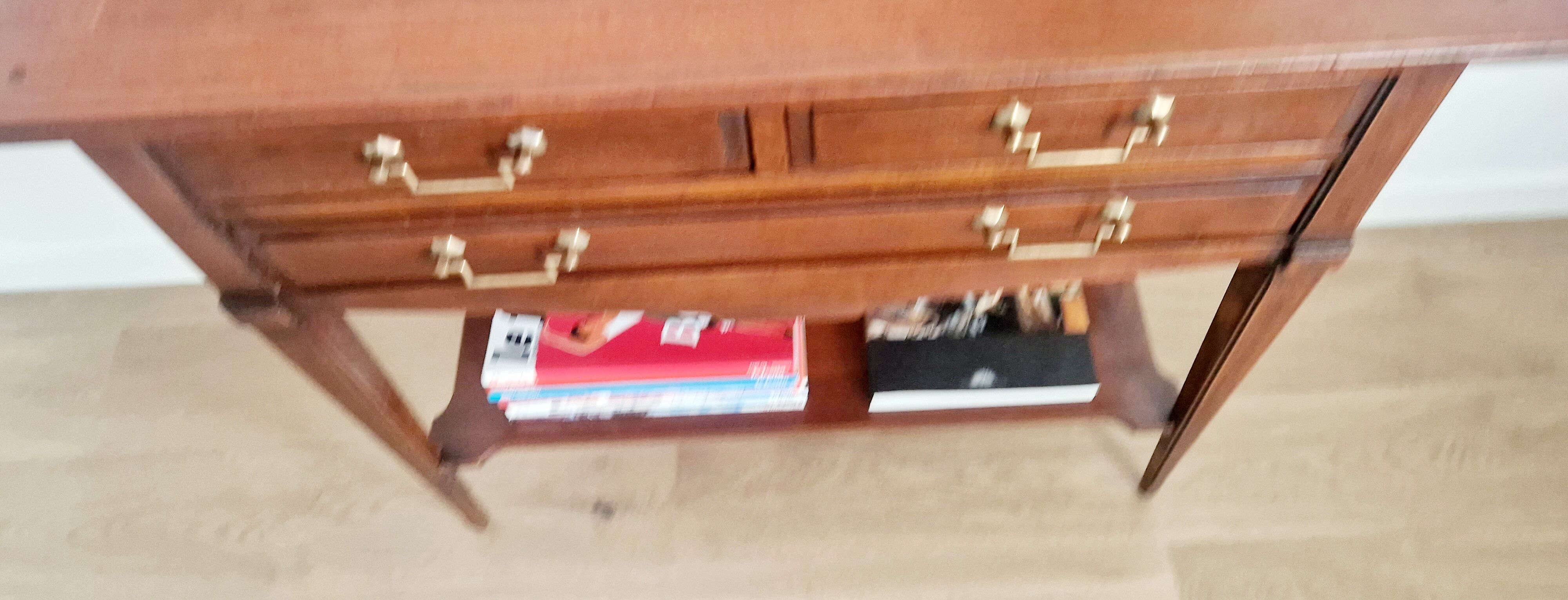 Console trolley style Directoire in mahogany