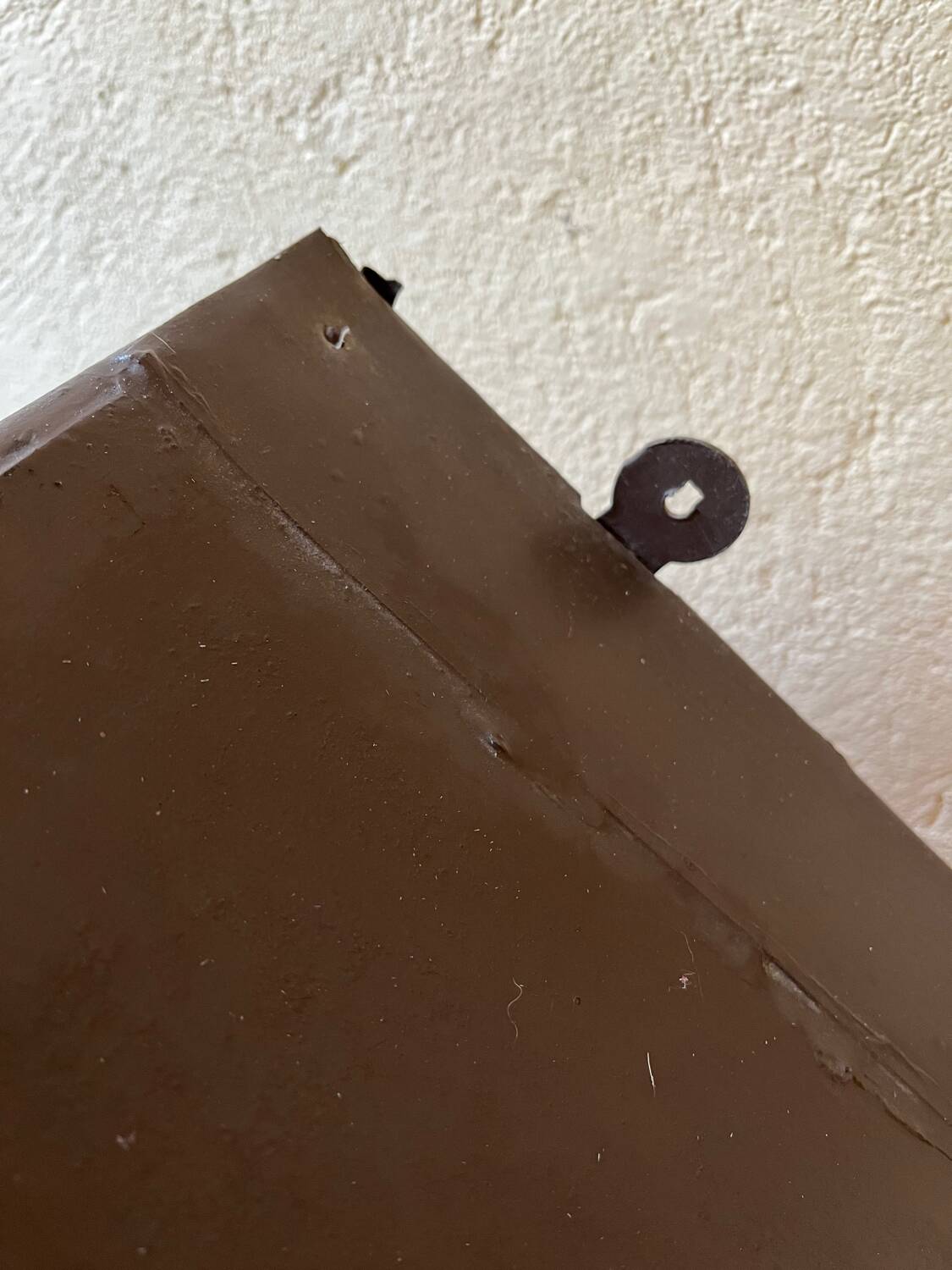 Old wooden glass display case