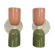 Pair of double lighting wall lights