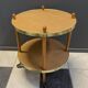Wood round serving trolley sidetable 1960s