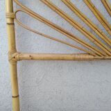 Tête de lit en rotin 120 cm années 60