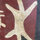 Tableau panneau bois Tribal XXe